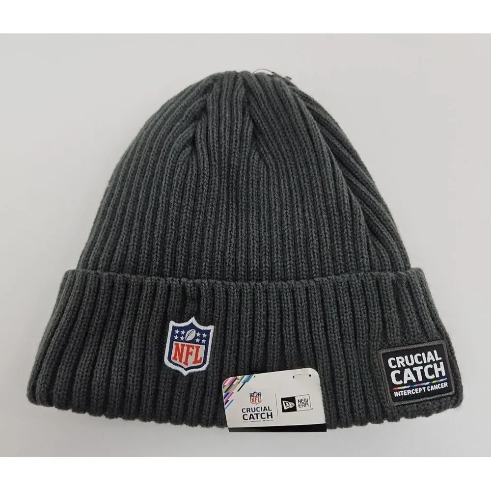 New Era NFL Crucial Catch‎ New Orleans Saints Knit Beanie Hat Gray OSFM